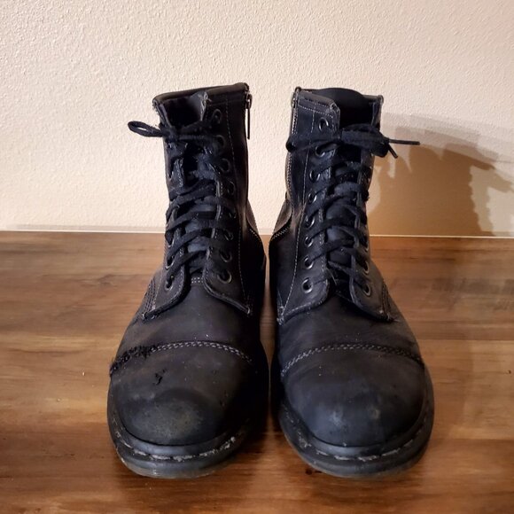 Dr Martens Black Leather Boots Made in Thailand Sz 10 US M/ 11 US L - Picture 9 of 11